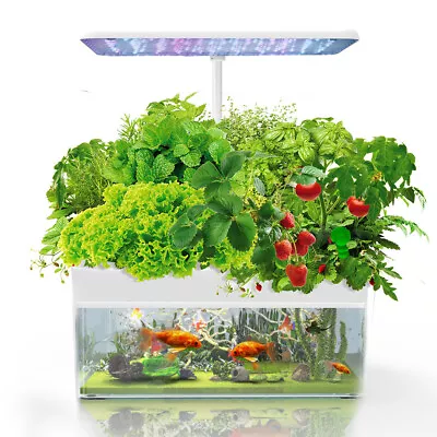 PLANTCRAFT 12 Pod Indoor Hydroponic Growing System With Fish Tank • $291.22