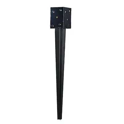 Mailbox Post Anchor 24 In. Bulk Galvanized Steel 4X4 Wooden Mailbox Parts Black • $42.49