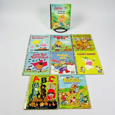 Vintage Lot Of 9 A Little Golden Books Hardcover Fantasy Books Barbie & More • $11.99