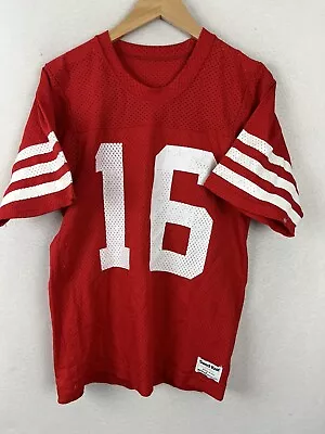 Vtg Sand Knit MacGregor Mesh Football Jersey #16 Red M/L Athletic Wear USA Made • $26.40