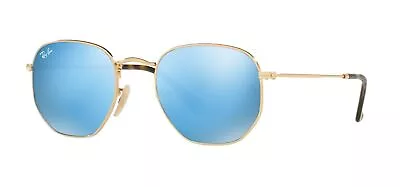 Ray-Ban Hexagonal Flat Lens Light Blue Mirror 51mm Sunglasses RB3548N001/9O51-21 • $119.97