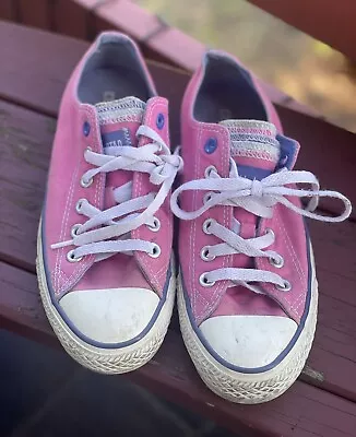 Converse Chuck Taylor All Star Low Top Pink Skate Shoes Womens Size 6 • $40