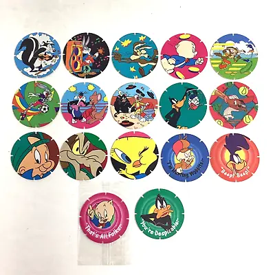 Vintage Walkers Looney Tunes Tazos Pogs Set Of 17  Tazo • £3.99