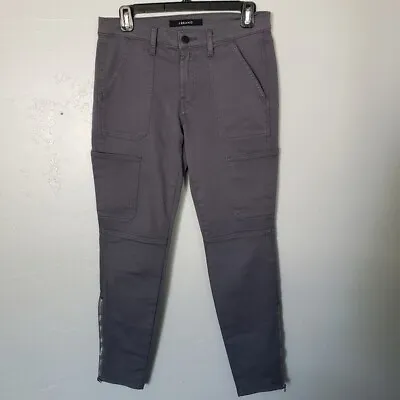 J Brand 27 Houlihan Dark Grey Pant Zipper Ankle Cargo Utility Denim Cotton Blend • $25