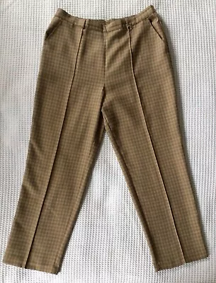 M&S Trousers Classic With Elastcated Waist Size 14 Short • £4.99