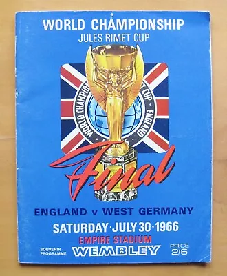 £149.99 • Buy 1966 World Cup Final ENGLAND V WEST GERMANY Original Programme *VG Condition*