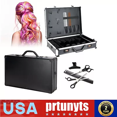 Professional Barber Stylist Travel Carry Case Salon Scissor Combs Clipper Box • $47.50