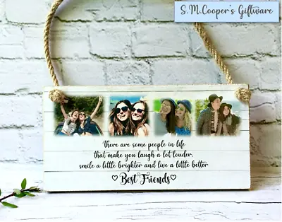 £7.99 • Buy PERSONALISED FRIENDSHIP GIFT For BEST FRIEND Photo Plaque Sign Custom Quote Text