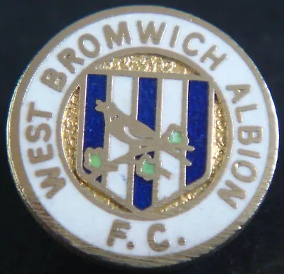 WEST BROMWICH ALBION Vintage Club Crest Type Badge Brooch Pin In Gilt 18mm Dia • £9