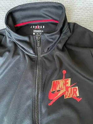 Nike Michael Jordan Air Jacket Black XL Gold /Red AIR JORDAN Logo Full Zip • $17.40