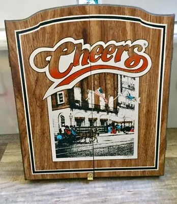 Vintage 1989 Dart Board Cabinet W/CHEERS TV SHOW Logo (No Board) • $35