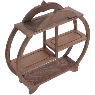  Wooden Display Stand Teapot Planter Holder Desktop Base Coffee Table • £28.55