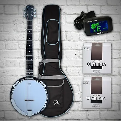 Banjo 6 Strings/ Thicker Bag/ Tuner/ 2 Sets Strings (Free Shipped USA) • $278.50