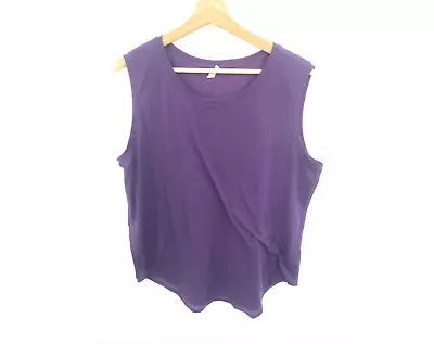 Lucy Activewear Athletic Wear Purple Muscle Shirt Top Sleevelss Workout XL • $11.25