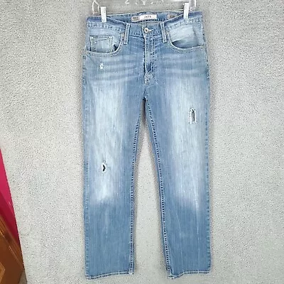 Bke Buckle Jeans Mens 32 X 31 Blue Jake Straight Denim Distressed • $21