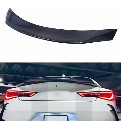 Real Carbon Fiber Rear Trunk Spoiler Lip Roof Wing For Inifiniti Q60 Q60S 13-19 • $220.65