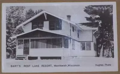 Unused Rppc Bart's Rest Lake Resort Manitowish Wisconsin • $5.99