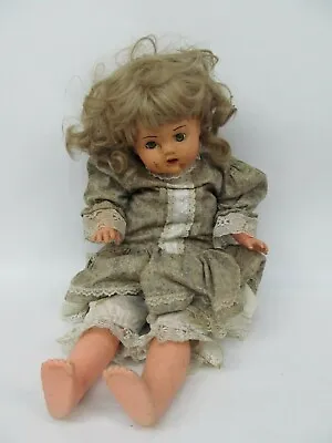 (Magic Skin?) Antique Composition Squeaky Baby Doll W/ Sleepy Eyes • $10.04