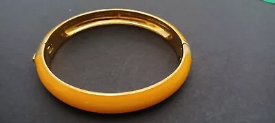 J Crew Gold/Yellow Clamp Enamel Bangle - Excellent Used Condition • $14.99