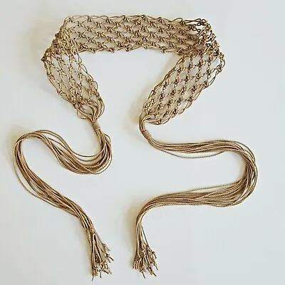 Hand Made Macrame Pattern Tie Belt • $16.99