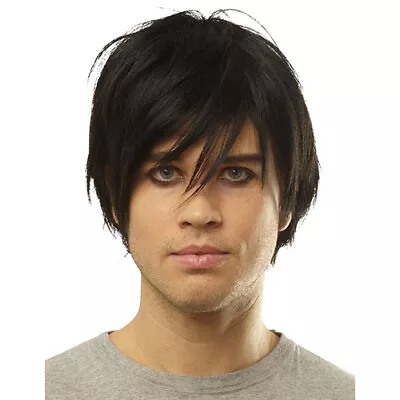 Black Emo Wig For Adult Halloween Costume • $18.95