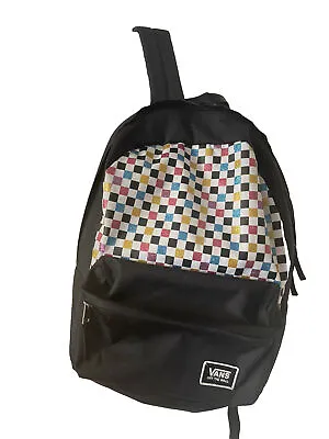 VANS Realm Backpack Checker Multicolor Laptop Zip One Size Unisex • $1.99