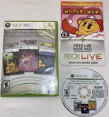 $19.99 • Buy Xbox LIVE Arcade Game Pack (Xbox 360, 2008) Lumines Geometry Wars Bomberman