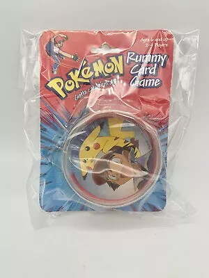 Pokemon Rummy Card Game Round Playing Cards With Carrying Case 1999 Vintage NOS • $25.99