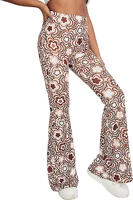 WDIRARA Women's Marble Graphic Print Elastic High Waist Flare Leg Stretch...  • £58.90