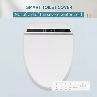 Smart Bidet Toilet Seat Elongated Electric Heated Seat With Warm Water Cleaning • $159.99