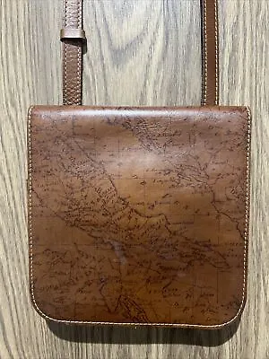 Patricia Nash Granada Leather Crossbody Purse Signature Map Design • $35