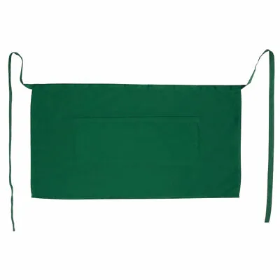 Green Half Length Waist Apron With Pocket Catering Chefs Waiters Bar Apron • £2.99