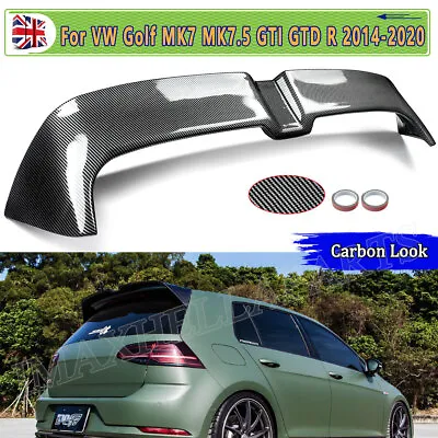For Vw Golf R Gtd Gti Mk7 Mk7.5 Oettinger Style Roof Boot Spoiler Carbon Look Uk • £68.99