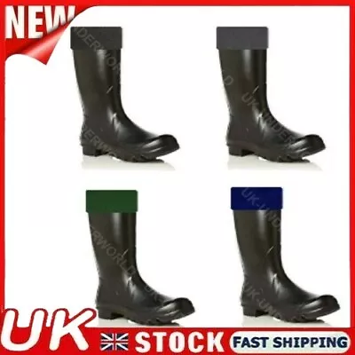 Mens Fleece Wellington Boot Socks Wellies Welly Liners Festival Winter Warm • £5.85