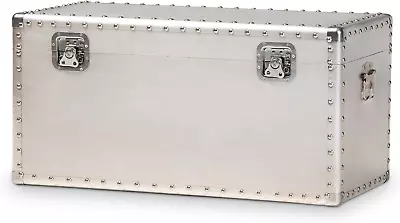 Serge Silver Metal Storage Trunk • $140.99