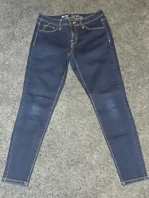 Mossimo Womens Jeans 4/27 Mid Rise Jegging Power Stretch Blue Denim • $5