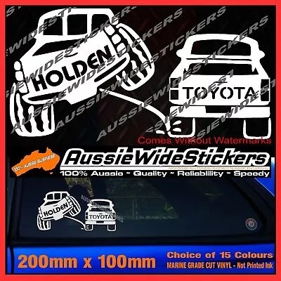 For Holden Rodeo Colorado Funny 4x4 Ute Flares Car Stickers 200mm Truck Pee • $6.90