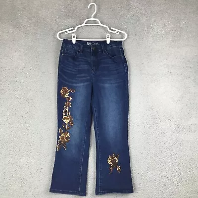 DG2 By Diane Gilman Womens Mid Rise Bootcut Stretch Blue Jeans Size 6 29X26 • $11.49