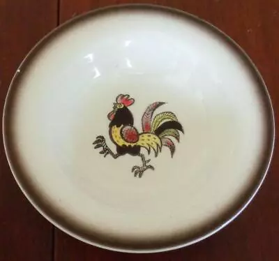 Vintage Metlox Poppytrail Fruit Bowl – CHIPPED RIM – GREAT COLORFUL ROOSTER • $9.99