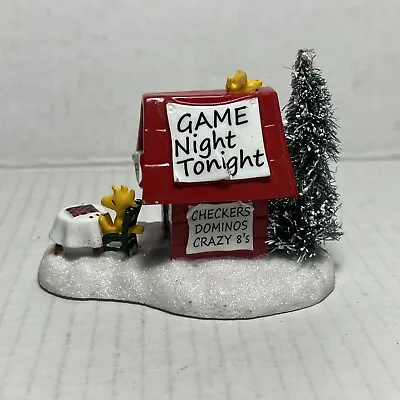 Department 56 Peanuts Village SNOOPY'S GAME NIGHT Snoopy & Woodstock -BROKEN • $17.55