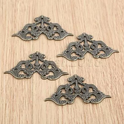 4Pcs Antique Bronze Butterfly Corner Decorative Protector Scrapbooking Wood Case • $2.93