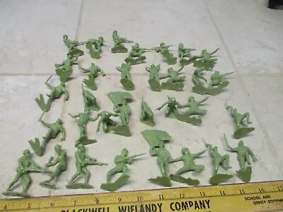 Marx 1960's VTG 1/32 54mm WWII Japanese Infantry Playset Plastic Army Men Green • $39.95