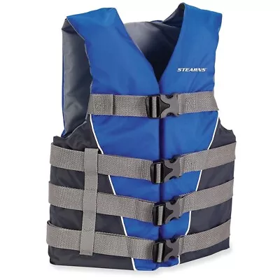 Stearns Adult Small Med Water Ski Vest Life Jacket Blue 5348 Coast Guard Approve • $39.99