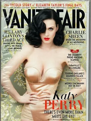 Vanity Fair Magazine June 2011 Katy Perry Elizabeth Taylor Charlie Sheen NIP • $18.75