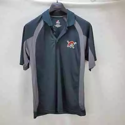Majestic Shirt Polo Pittsburg Pirates MLB Baseball Collared Short Sleeve Top Med • $13.99