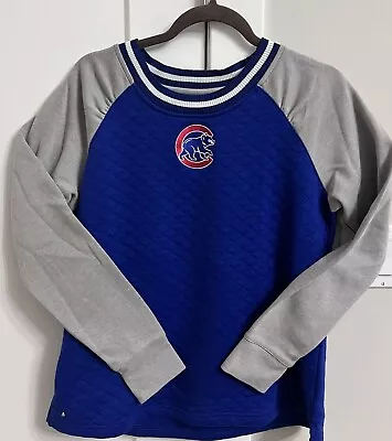 Antigua Chicago Cubs Womens Large Quilted Sweatshirt With Embroidered Logo • $20