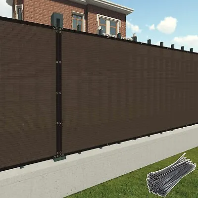 6x50ft Fence Privacy Screen Garden Yard Windscreen HDPE Mesh Shade Cover Brown • $55.07