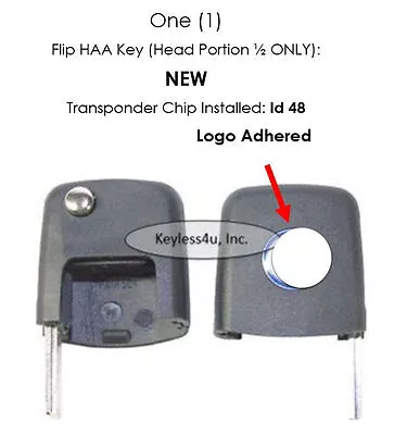 Keyless Remote Flip Key Head Transponder Chip Clicker Transmitter Fits VW Cars • $13.13