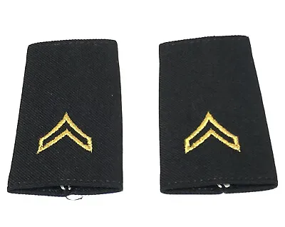 SET Of US ARMY SMALL CORPORAL CPL E-4 EPAULET SHOULDER BOARDS ASU UNIFORM DRESS • $9.95