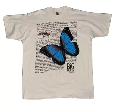 VTG 90s Big Bugs Inc. 1994 Blue Morpho South American Butterfly T Shirt XL • $19.99